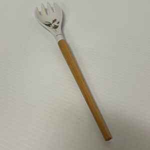 Vintage Lenox SUMMER TERRACE Salad Server Fork (Wood/Ceramic)